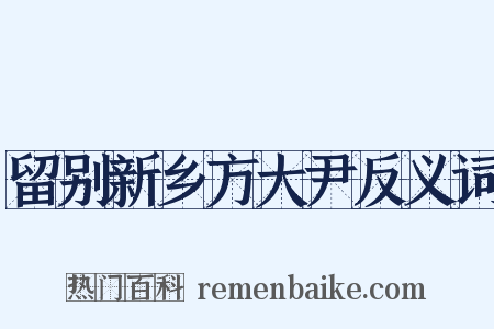 留别新乡方大尹反义词是什么意思的图片